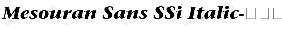 Mesouran Sans SSi Italic字体转换